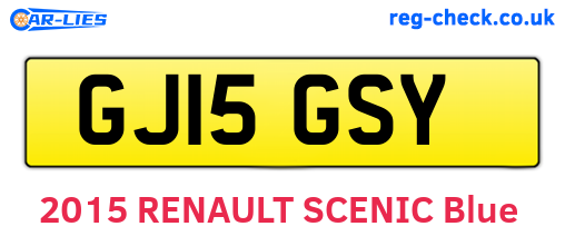 GJ15GSY are the vehicle registration plates.