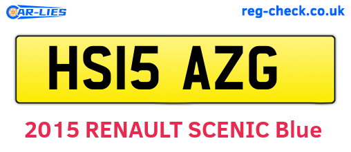 HS15AZG are the vehicle registration plates.