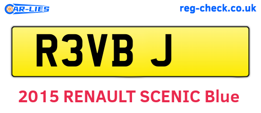 R3VBJ are the vehicle registration plates.