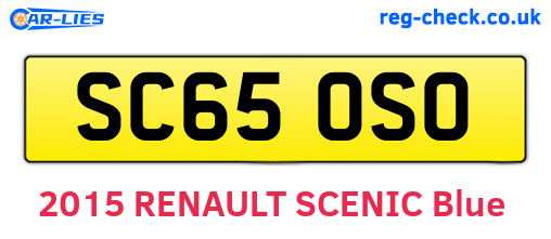 SC65OSO are the vehicle registration plates.