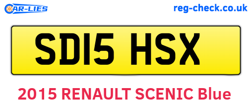SD15HSX are the vehicle registration plates.