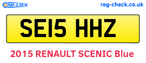SE15HHZ are the vehicle registration plates.