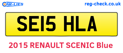 SE15HLA are the vehicle registration plates.
