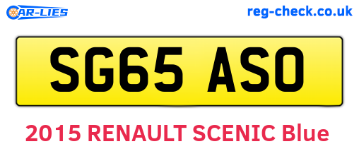 SG65ASO are the vehicle registration plates.