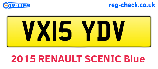 VX15YDV are the vehicle registration plates.