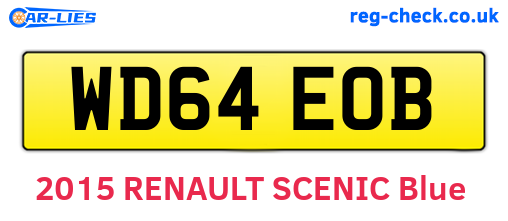 WD64EOB are the vehicle registration plates.