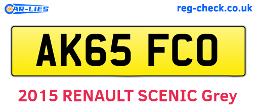 AK65FCO are the vehicle registration plates.