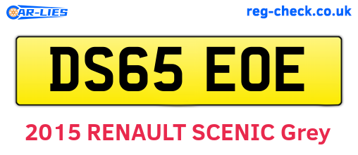 DS65EOE are the vehicle registration plates.