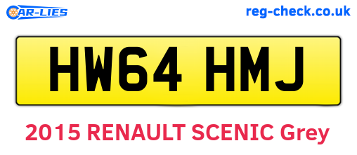 HW64HMJ are the vehicle registration plates.