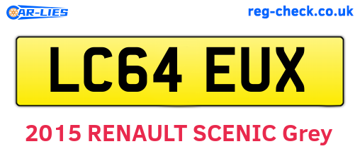 LC64EUX are the vehicle registration plates.