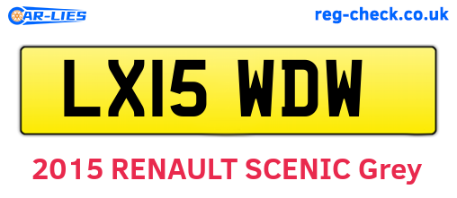 LX15WDW are the vehicle registration plates.