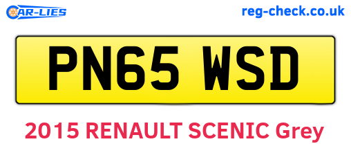 PN65WSD are the vehicle registration plates.