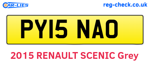 PY15NAO are the vehicle registration plates.