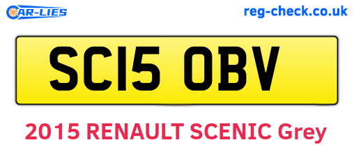 SC15OBV are the vehicle registration plates.