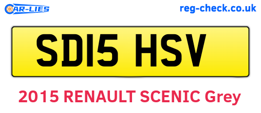 SD15HSV are the vehicle registration plates.