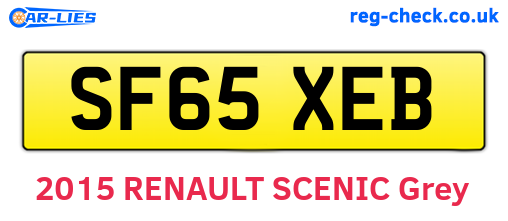 SF65XEB are the vehicle registration plates.