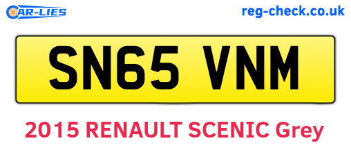SN65VNM are the vehicle registration plates.