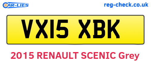 VX15XBK are the vehicle registration plates.