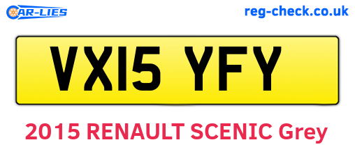 VX15YFY are the vehicle registration plates.