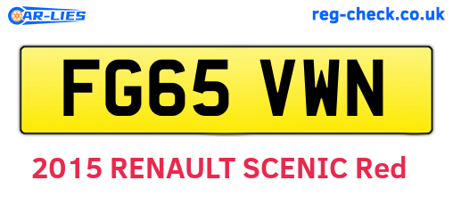 FG65VWN are the vehicle registration plates.