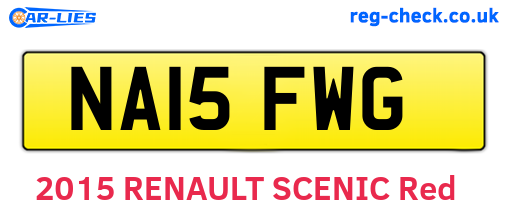 NA15FWG are the vehicle registration plates.
