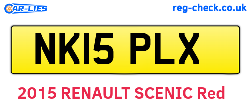 NK15PLX are the vehicle registration plates.