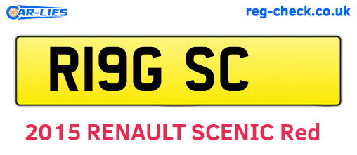 R19GSC are the vehicle registration plates.