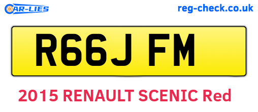 R66JFM are the vehicle registration plates.
