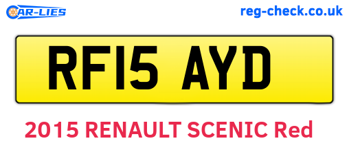 RF15AYD are the vehicle registration plates.