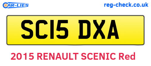 SC15DXA are the vehicle registration plates.