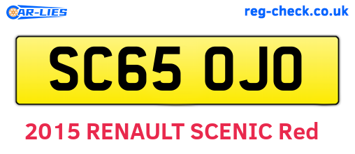SC65OJO are the vehicle registration plates.