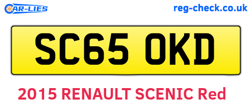 SC65OKD are the vehicle registration plates.