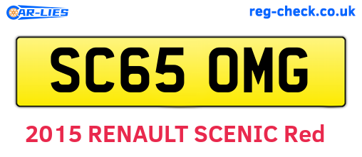 SC65OMG are the vehicle registration plates.