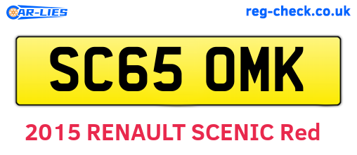 SC65OMK are the vehicle registration plates.