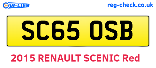 SC65OSB are the vehicle registration plates.