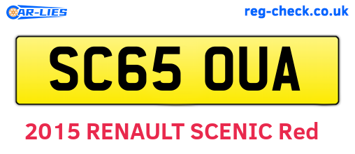 SC65OUA are the vehicle registration plates.