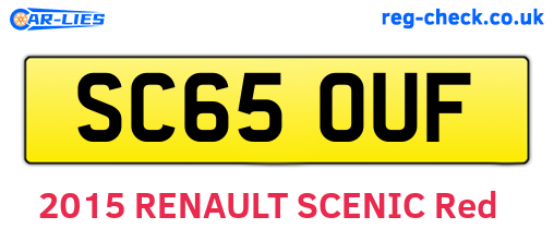 SC65OUF are the vehicle registration plates.