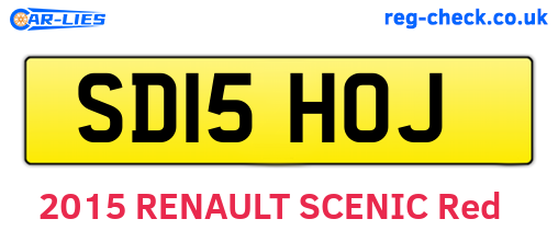 SD15HOJ are the vehicle registration plates.