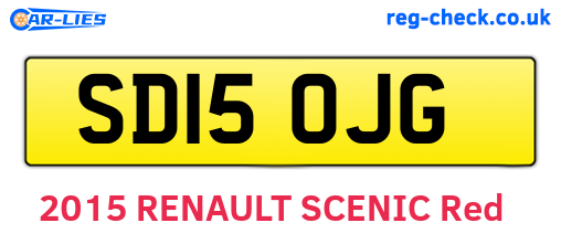 SD15OJG are the vehicle registration plates.