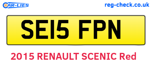 SE15FPN are the vehicle registration plates.