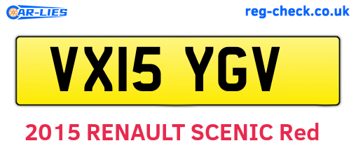 VX15YGV are the vehicle registration plates.