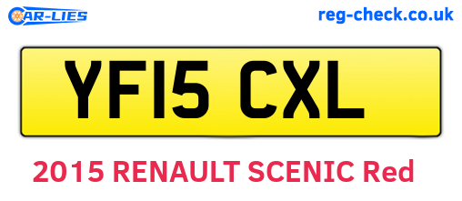 YF15CXL are the vehicle registration plates.