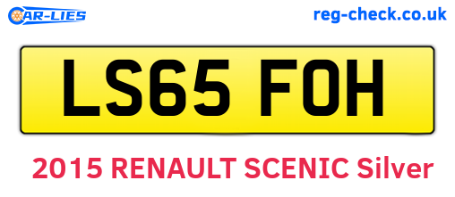 LS65FOH are the vehicle registration plates.
