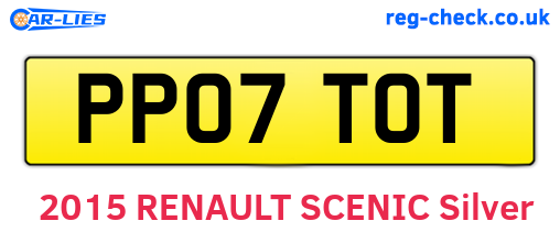 PP07TOT are the vehicle registration plates.