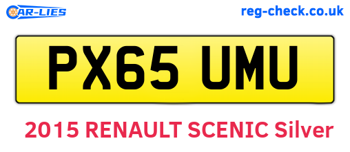 PX65UMU are the vehicle registration plates.