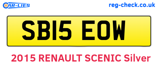 SB15EOW are the vehicle registration plates.