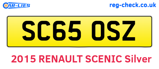 SC65OSZ are the vehicle registration plates.