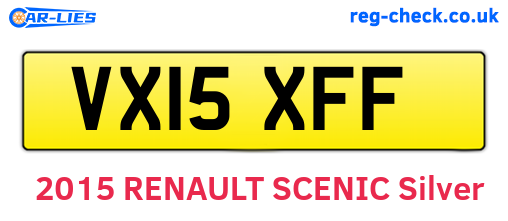 VX15XFF are the vehicle registration plates.