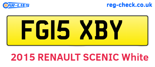 FG15XBY are the vehicle registration plates.