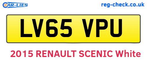 LV65VPU are the vehicle registration plates.